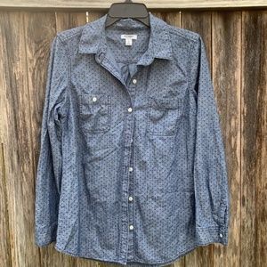 Old Navy Chambray Polka Dot l Medium